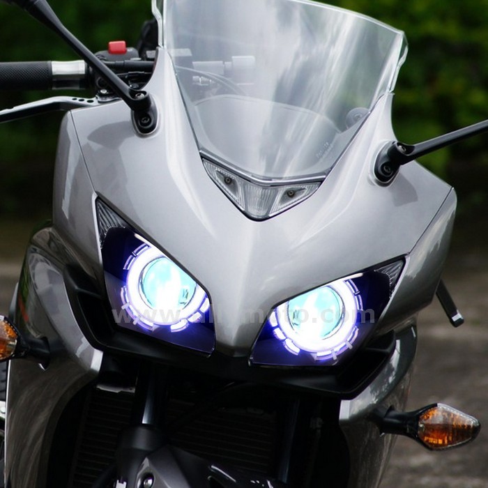 002 Headlight Honda Cbr500R 2013 2014 2015 Dual Led Angel Halos Eye Green Demon Eye-6 002 Headlight Honda Cbr500R 2013 2014 2015 Dual Led Angel Halos Eye Green Demon Eye-6